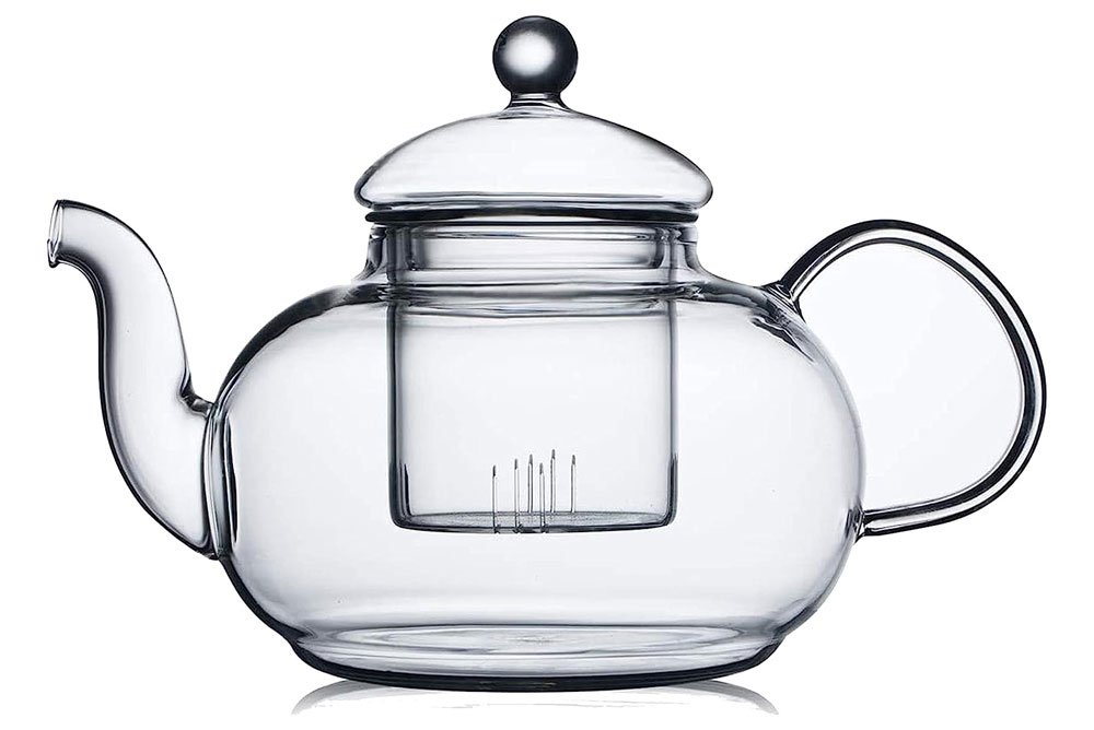 CNGLASS Glass Teapot Stovetop Safe with Removable Infuser