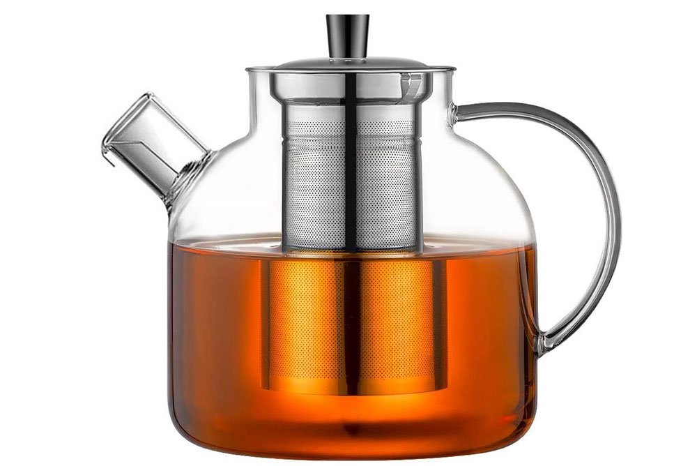 Glass Teapot with Removable Infuser Stovetop Safe